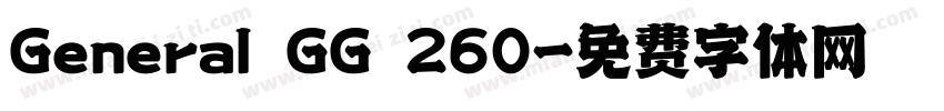General GG 260字体转换